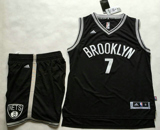 Men's Brooklyn Nets #7 Jeremy Lin Black Revolution 30 Swingman Basketball Jersey With Shorts