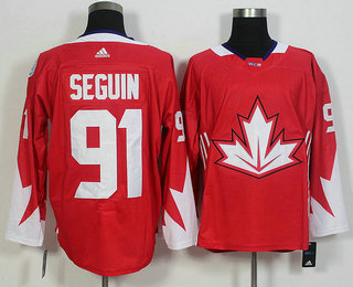 Men's Team Canada #91 Tyler Seguin Red 2016 World Cup of Hockey Game Jersey