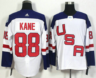 Men's Team USA #88 Patrick Kane White 2016 World Cup of Hockey Game Jersey