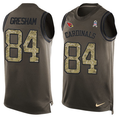 Men's Arizona Cardinals #84 Jermaine Gresham Green Salute to Service Hot Pressing Player Name & Number Nike NFL Tank Top Jersey