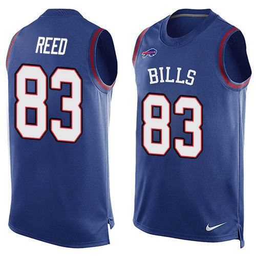 Men's Buffalo Bills #83 Andre Reed Royal Blue Hot Pressing Player Name & Number Nike NFL Tank Top Jersey