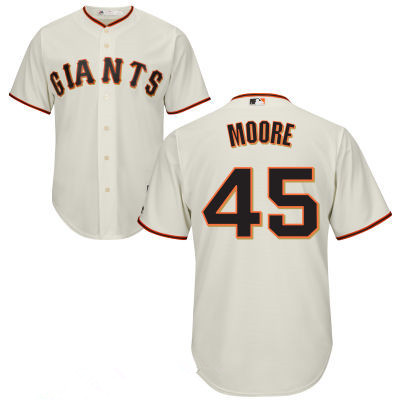 Men's San Francisco Giants #45 Matt Moore Cream Home 2016 Majestic Flex Base Stitched MLB Jersey