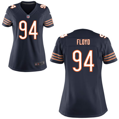 Women's Chicago Bears #94 Leonard Floyd Navy Blue Team Color NFL Nike Game Jersey