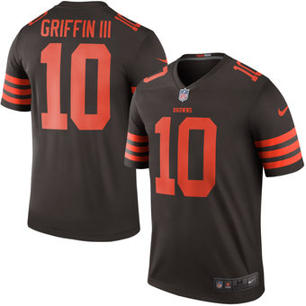 Men's Cleveland Browns #10 Robert Griffin III Nike Brown Color Rush Legend Jersey