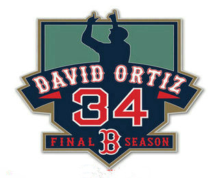 2016 Boston Red Sox 34 David Ortiz Retirement Patch