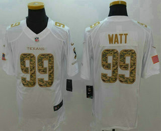 Men's Houston Texans #99 J.J. Watt White Salute To Service Stitched NFL Nike Limited Jersey