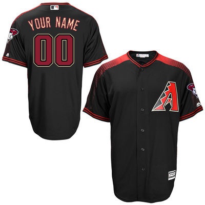 Men's Arizona Diamondbacks Majestic BlackBrick Cool Base Custom Jersey