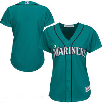 Women's Seattle Mariners Majestic Northwest Green Alternate Cool Base Jersey