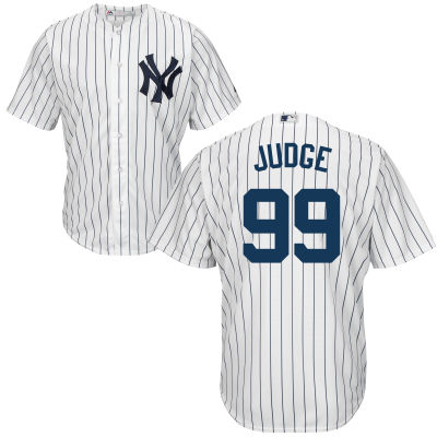 Youth New York Yankees #99 Aaron Judge White Home Stitched MLB Majestic Cool Base Jersey