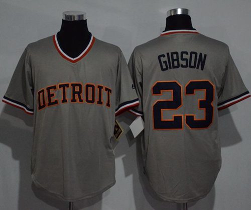 Tigers #23 Kirk Gibson Grey Cooperstown Throwback Stitched MLB Jersey