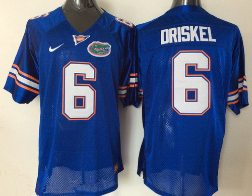 Men's Florida Gators #6 Jeff Driskel Royal Blue Stitched NCAA Nike College Football Jersey