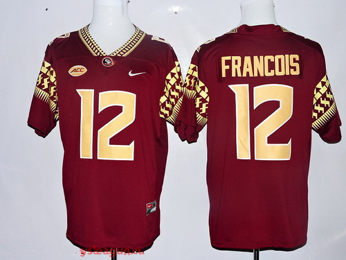 Men's Florida State Seminoles #12 Deondre Francois Red Stitched College Football 2016 Nike NCAA Jersey