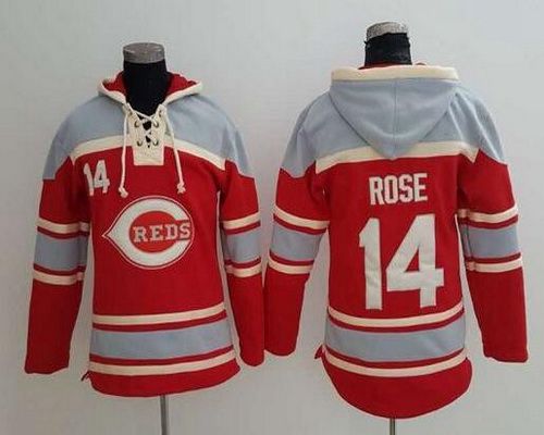 Men's Cincinnati Reds #14 Pete Rose Retired Red Baseball MLB Hoodie