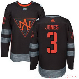 Men's North America Hockey #3 Seth Jones Black 2016 World Cup of Hockey Stitched adidas WCH Game Jersey