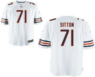 Men's Chicago Bears #71 Josh Sitton White Road Stitched NFL Nike Elite Jersey