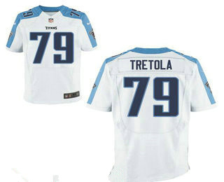 Men's Tennessee Titans #79 Sebastian Tretola White Road Stitched NFL Nike Elite Jersey