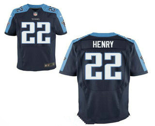 Men's Tennessee Titans #22 Derrick Henry Navy Blue Alternate Stitched NFL Nike Elite Jersey