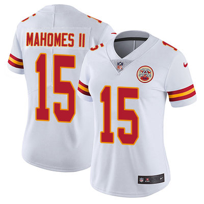 Women's Nike Kansas City Chiefs #15 Patrick Mahomes II White Stitched NFL Vapor Untouchable Limited Jersey