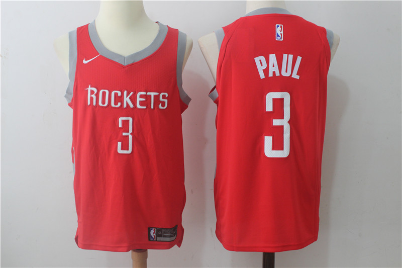 Men's Houston Rockets #3 Chris Paul New Red 2017-2018 Nike Swingman Stitched NBA Jersey