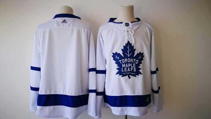 Men's Toronto Maple Leafs Blank White 2017-2018 Hockey Stitched NHL Jersey