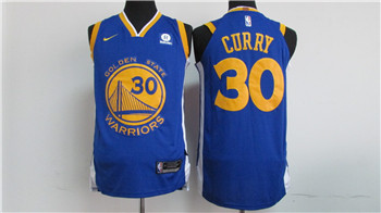 Nike Golden State Warriors #30 Stephen Curry Blue 2017-18 Stitched NBA Jersey