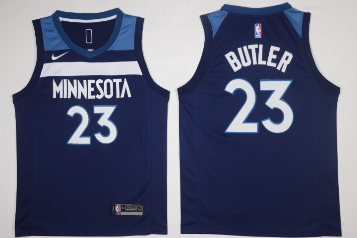 Men's Minnesota Timberwolves #23 Jimmy Butler New Navy Blue 2017-2018 Nike Swingman Stitched NBA Jersey