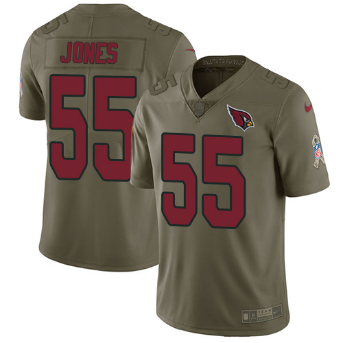 Nike Arizona Cardinals #55 Chandler Jones Olive Men's Stitched NFL Limited 2017 Salute to Service Jersey