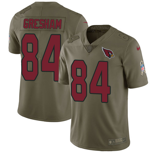 Nike Arizona Cardinals #84 Jermaine Gresham Olive Men's Stitched NFL Limited 2017 Salute to Service Jersey