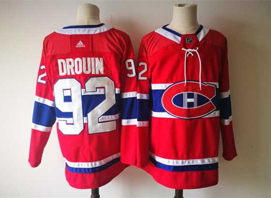 Montreal Canadiens #92 Jonathan Drouin Red 2017-2018 Hockey Stitched NHL Jersey