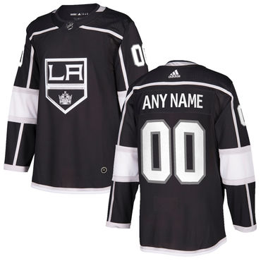 Custom Men's Los Angeles Kings Adidas 2017-2018 Black Hockey Jersey