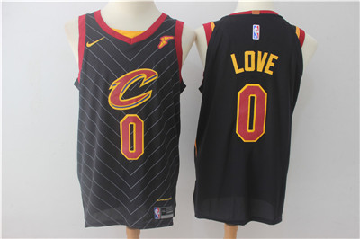 Men's Cleveland Cavaliers #0 Kevin Love Black 2017-2018 Nike Swingman Goodyear Stitched NBA Jersey