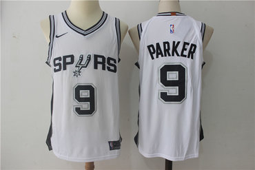 Men's San Antonio Spurs #9 Tony Parker White 2017-2018 Nike Swingman Stitched NBA Jersey