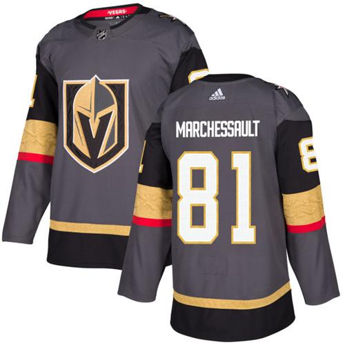 Adidas Vegas Golden Knights #81 Jonathan Marchessault Grey Home Authentic Stitched NHL Jersey