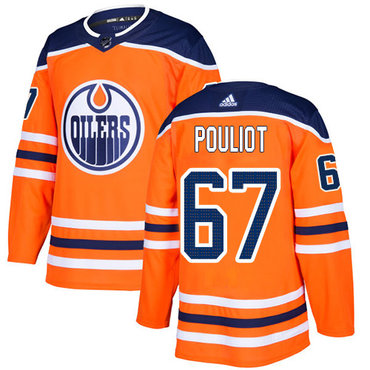 Adidas Edmonton Oilers #67 Benoit Pouliot Orange Home Authentic Stitched NHL Jersey