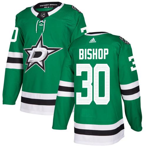 Adidas Dallas Stars #30 Ben Bishop Green Home Authentic Stitched NHL Jersey