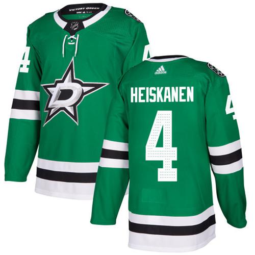 Adidas Dallas Stars #4 Miro Heiskanen Green Home Authentic Stitched NHL Jersey