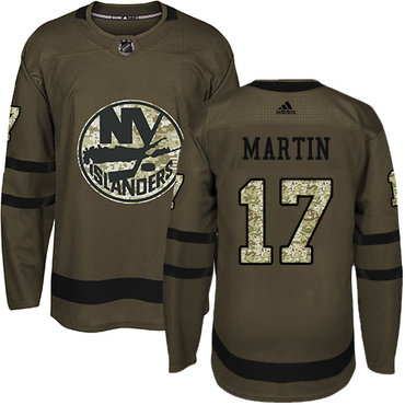 Adidas Islanders #17 Matt Martin Green Salute to Service Stitched NHL Jersey