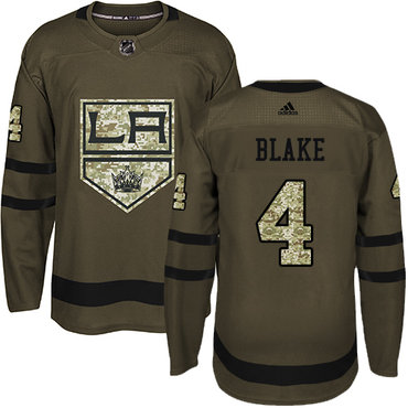 Adidas Kings #4 Rob Blake Green Salute to Service Stitched NHL Jersey