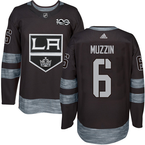 Adidas Kings #6 Jake Muzzin Black 1917-2017 100th Anniversary Stitched NHL Jersey