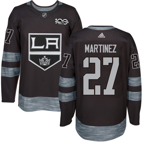 Adidas Kings #27 Alec Martinez Black 1917-2017 100th Anniversary Stitched NHL Jersey