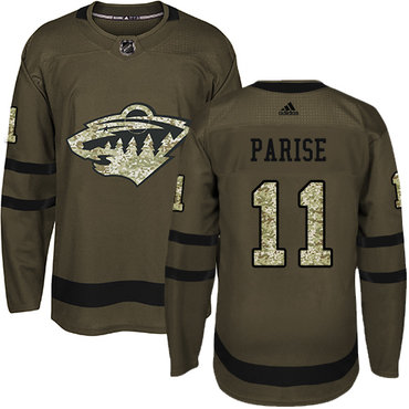 Adidas Wild #11 Zach Parise Green Salute to Service Stitched NHL Jersey