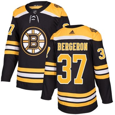 Adidas Bruins #37 Patrice Bergeron Black Home Authentic Stitched NHL Jersey