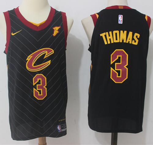 Nike Cleveland Cavaliers #3 Isaiah Thomas Black Stitched NBA Swingman Jersey