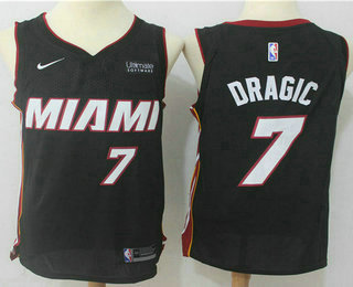 Men's Miami Heat #7 Goran Dragic Black 2017-2018 Nike Swingman Ultimate Software Stitched NBA Jersey