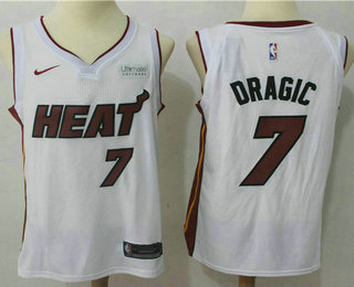 Men's Miami Heat #7 Goran Dragic White 2017-2018 Nike Swingman Ultimate Software Stitched NBA Jersey