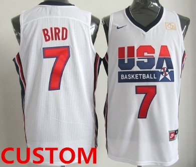 Custom 1992 Olympics Team USA  White Swingman Jersey