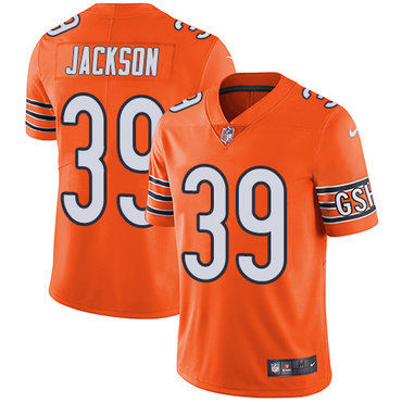 Nike Chicago Bears Men's #39 Eddie Jackson Limited Orange Rush Vapor Untouchable NFL