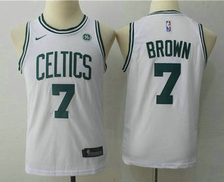 Youth Boston Celtics #7 Jaylen Brown White 2017-2018 Nike Swingman General Electric Stitched NBA Jersey