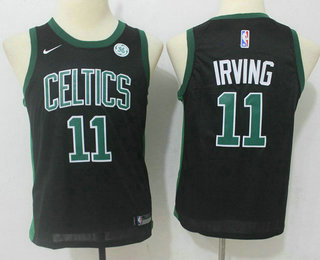 Youth Boston Celtics #11 Kyrie Irving Black 2017-2018 Nike Swingman General Electric Stitched NBA Jersey