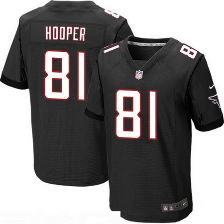 Men's Atlanta Falcons #81 Austin Hooper Black Alternate Stitched NFL Nike Elite Jersey